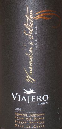 Viajero Cabernet Sauvignon Winemakers Selection by Rafael Tirado