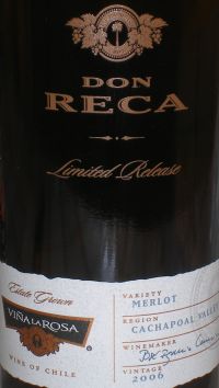 Don Reca Limited Release Merlot