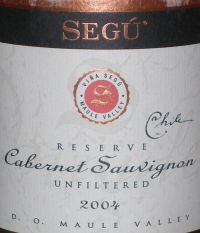 Segu Cabernet Sauvignon Reserve Unfiltered