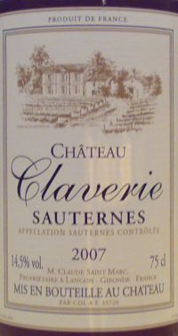 Chateau Claverie Sauternes
