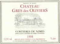 Costieres de Nimes Chateau Gres des Oliviers Rouge