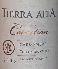 Tierra Alta Collection Carmenere
